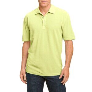ROBERT TALBOTT Garment Dyed Green Polo Shirt Medium Short Sleeve Cotton Mens M